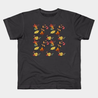 Autumn Leaves Pattern Kids T-Shirt